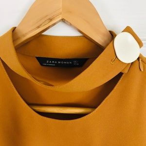 Zara Woman size L mustard blouse